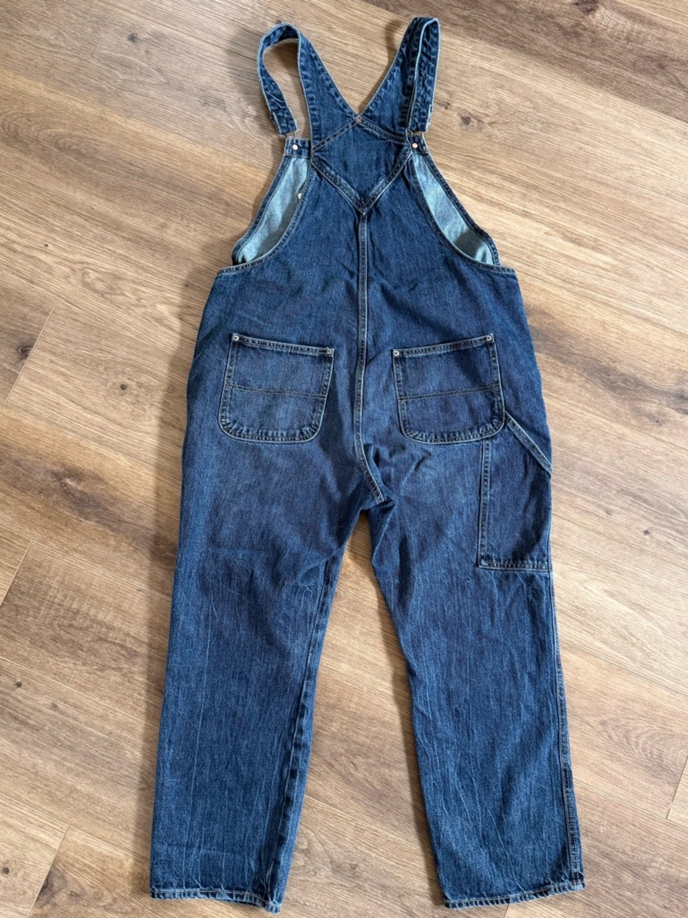 Women’s Old Navy Dark Blue Denim Overalls size 16 - Picture 2 of 6